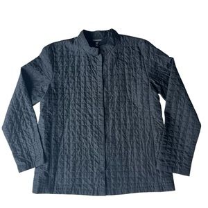 EILEEN FISHER 100% Silk Lightweight Quilted Jacket Size Small